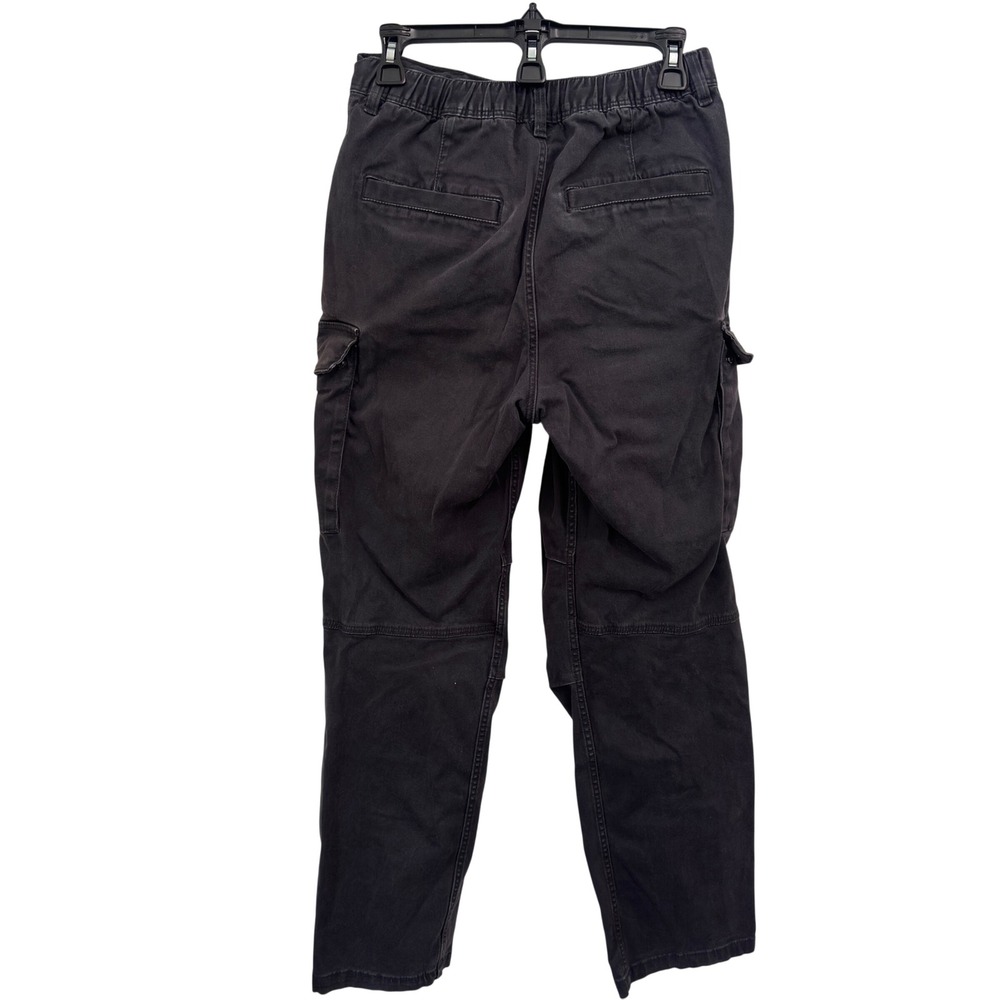H&M Cargo Pants Men XS Regular Fit Black Cotton Twill Elastic Waist 29x27 - Picture 2 of 8